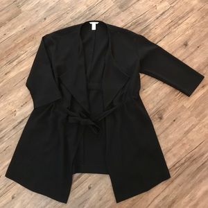 Tie Waist Cardigan Trench